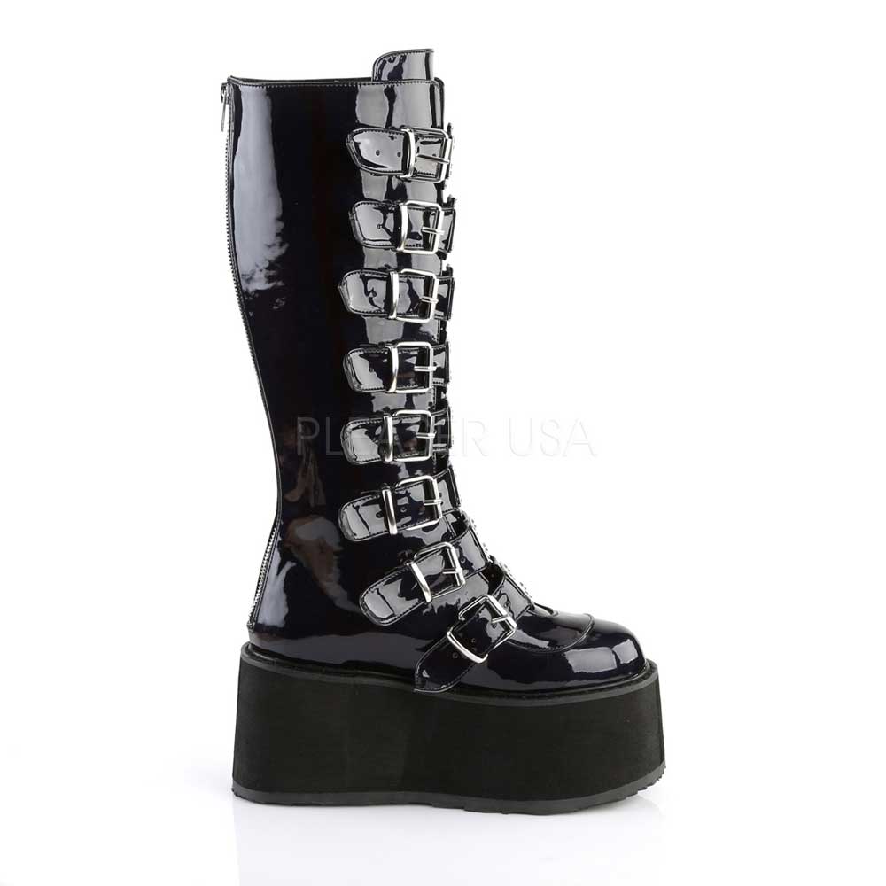 DemoniaCult - DAMNED-318 Bottes de plate-forme - Noir